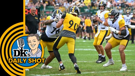 DK's Daily Shot of Steelers: The O-line workaround? taken in Latrobe, Pa. (Podcasts)